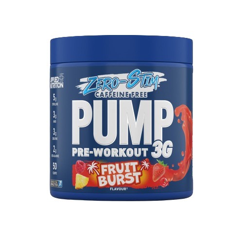 Pump 3G Pre-Workout (Zero Stimulant), Fruit Burst - 375g - Fruit Burst