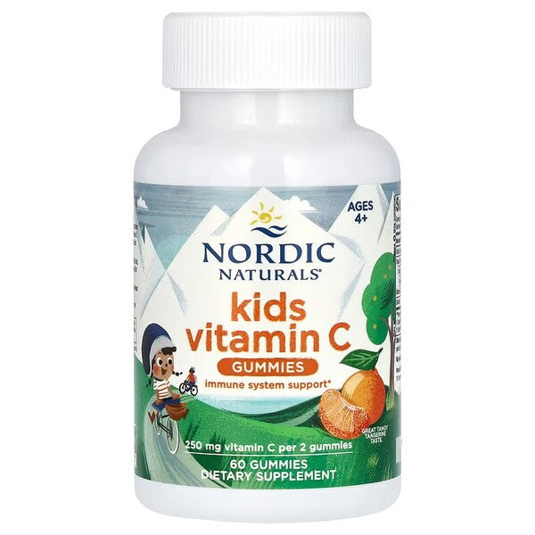 Kids Vitamin C Gummies, Tangy Tangerine - 60 gummies