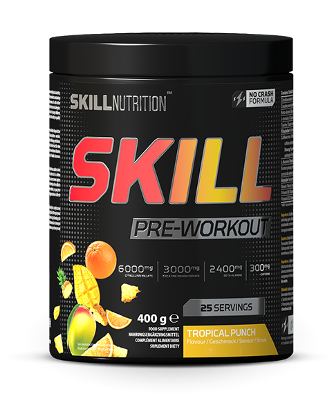 Skill Pre-Workout, Tropical Punch - 400-412g - Tropical Punch