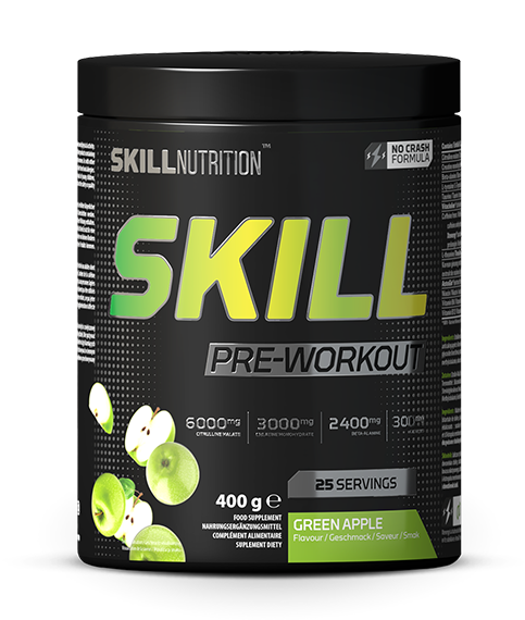 Skill Pre-Workout, Green Apple - 400-412g - Green Apple