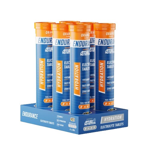 Endurance Hydration Electrolyte Effervescent Tablets, Orange - 6 x 20 tabs - Orange