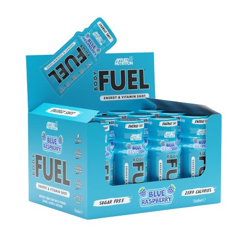 Bodyfuel Energy Shots, Blue Raspberry - 12 x 60 ml. - Blue Raspberry