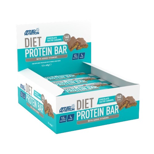 Diet Protein Bar, Chocolate Salted Caramel - 12 x 45g - Chocolate Salted Caramel