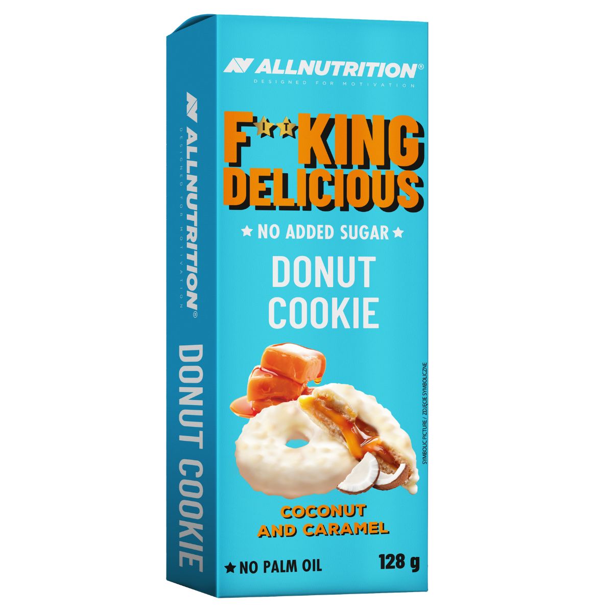 Fitking Delicious Donut Cookie, Coconut and Caramel - 128g - Coconut and Caramel