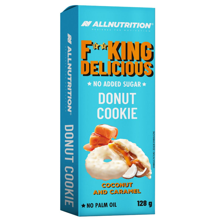 Fitking Delicious Donut Cookie, Coconut and Caramel - 128g - Coconut and Caramel