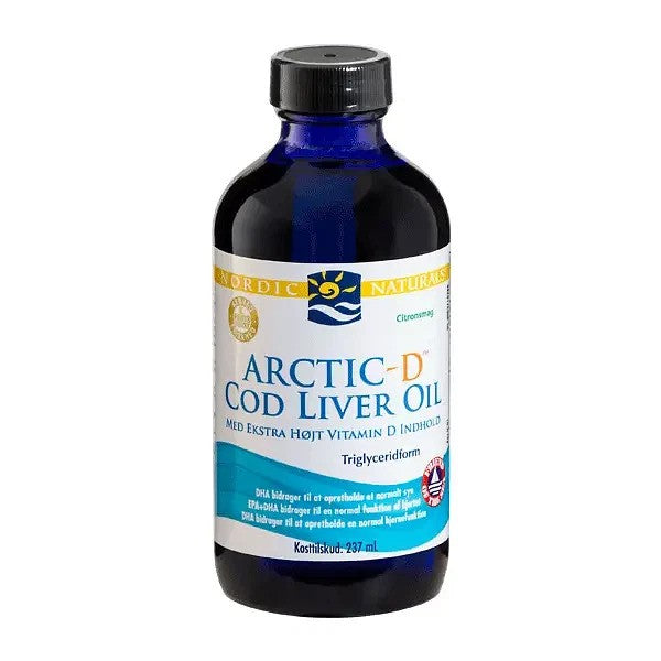 P-Eleven (Danish Label) Arctic-D Cod Liver Oil, Lemon - 237 ml.
