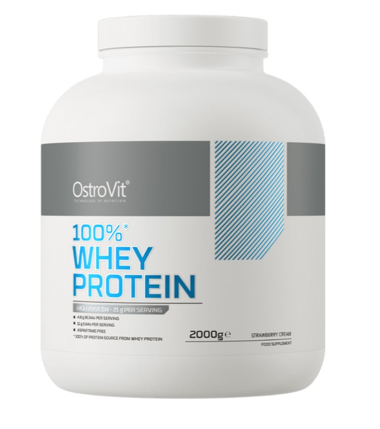 100% Whey Protein, Strawberry Cream - 2000g - Strawberry Cream
