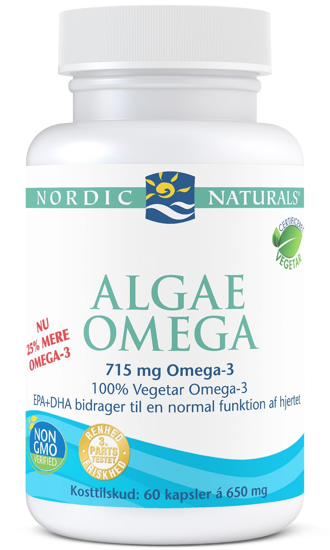 P-Eleven (Danish Label) Algae Omega, 715mg Omega 3 - 60 softgels