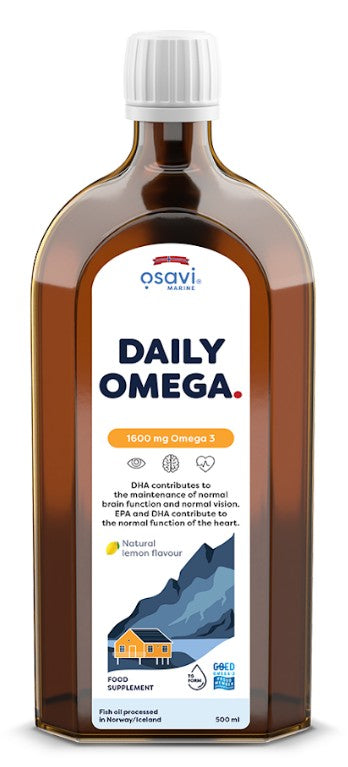Daily Omega, 1600mg Omega 3 (Natural Lemon) - 500 ml.
