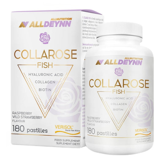 Allnutrition AllDeynn Collarose Fish, Raspberry Wild Strawberry - 180 pastilles - Raspberry Wild Strawberry