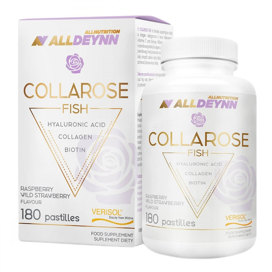 Allnutrition AllDeynn Collarose Fish, Raspberry Wild Strawberry - 180 pastilles - Raspberry Wild Strawberry