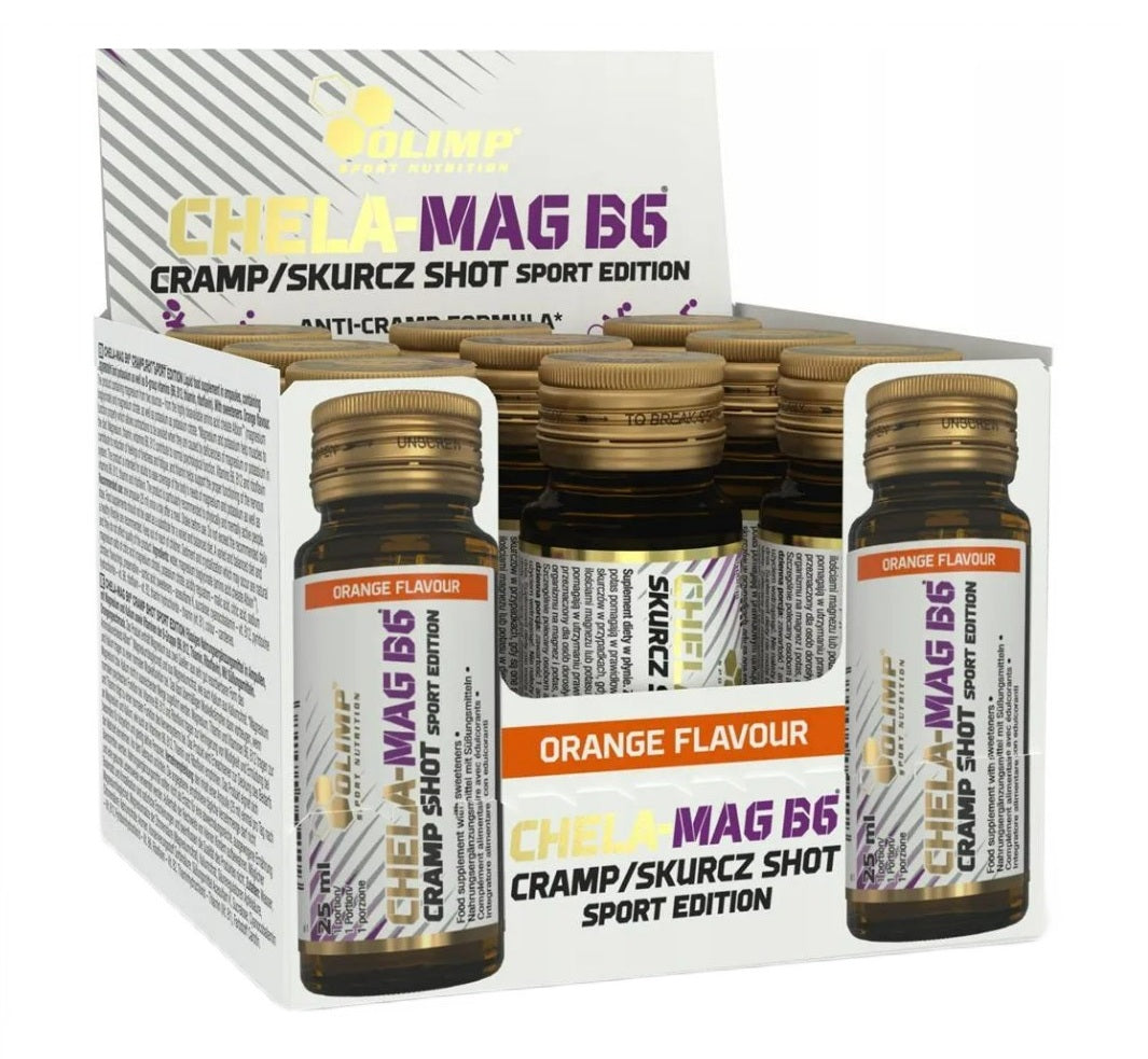 Chela-Mag B6 Cramp Shot, Orange - 9 x 25 ml. - Orange