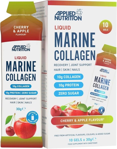 Liquid Marine Collagen, Cherry & Apple - 10 x 30g - Cherry & Apple