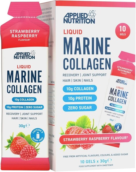 Liquid Marine Collagen, Strawberry Raspberry - 10 x 30g - Strawberry Raspberry