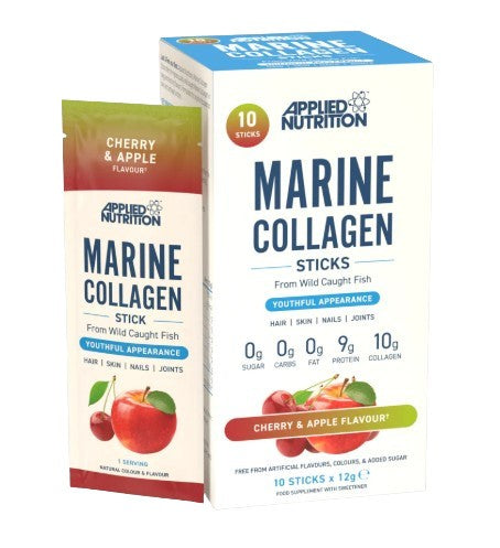 Marine Collagen Sticks, Cherry & Apple - 10 x 12g - Cherry & Apple