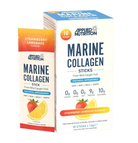 Marine Collagen Sticks, Strawberry Lemonade - 10 x 12g - Strawberry Lemonade