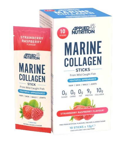 Marine Collagen Sticks, Strawberry Raspberry - 10 x 12g - Strawberry Raspberry