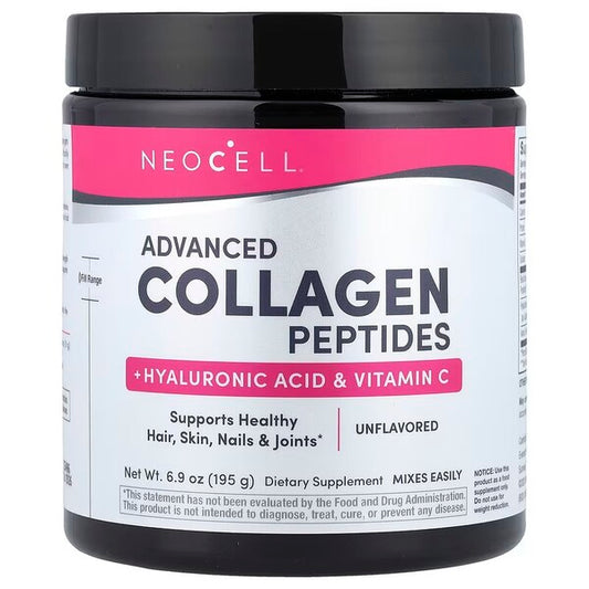 NeoCell Advanced Collagen Peptides with Vitamin C & Hyaluronic Acid - 195g