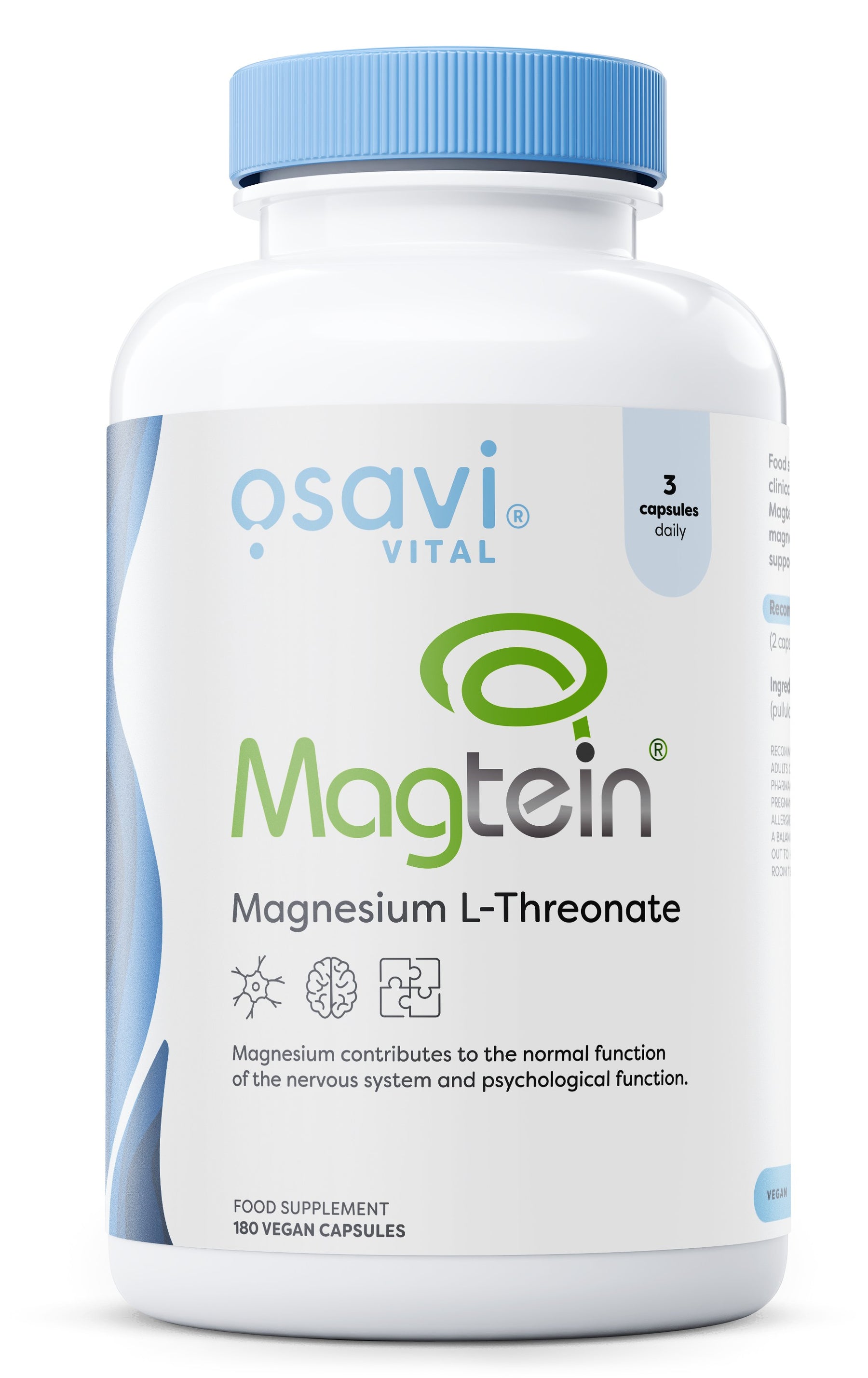Magtein Magnesium L-threonate - 180 vegan caps
