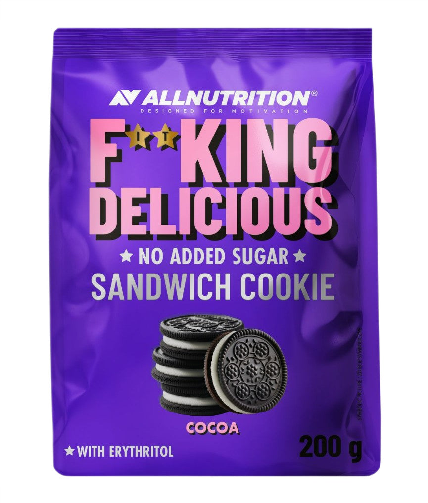 Fitking Delicious Sandwich Cookie, Cocoa - 200g - Cocoa