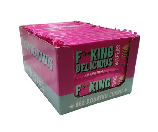 Fitking Delicious Wafers, Cocoa - 32 x 80g - Cocoa