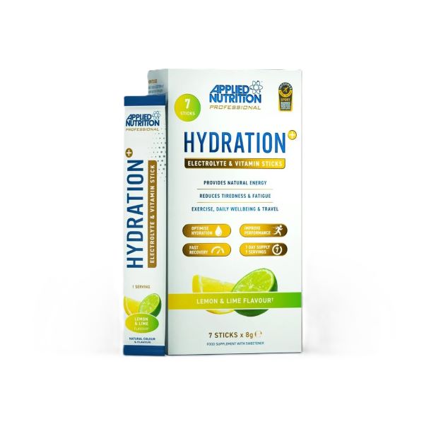 Hydration + Electrolyte & Vitamin Powder Stick Packs, Lemon & Lime - 7 x 8g - Lemon & Lime