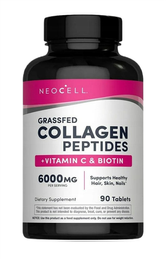 Grassfed Collagen Peptides + Vitamin C & Biotin - 90 tablets