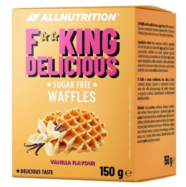 Fitking Delicious Waffles, Vanilla Flavour - 150g