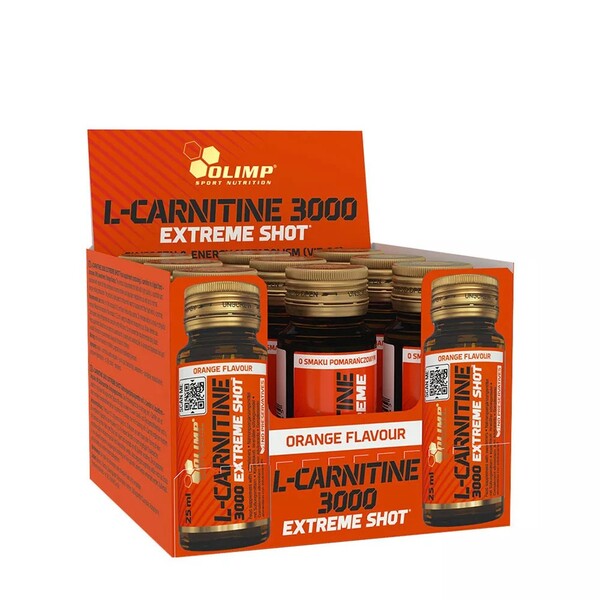 L-Carnitine 3000 Extreme Shot, Orange - 9 x 25 ml. - Orange