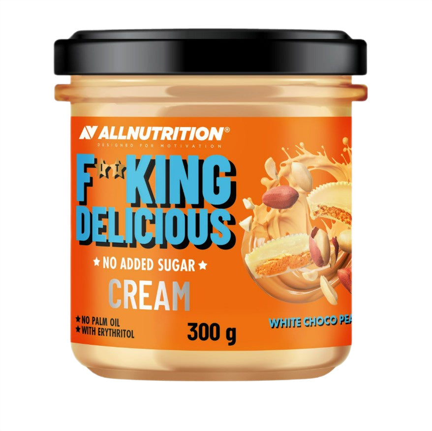 Fitking Delicious Cream, White Choco Peanut - 300g - White Choco Peanut