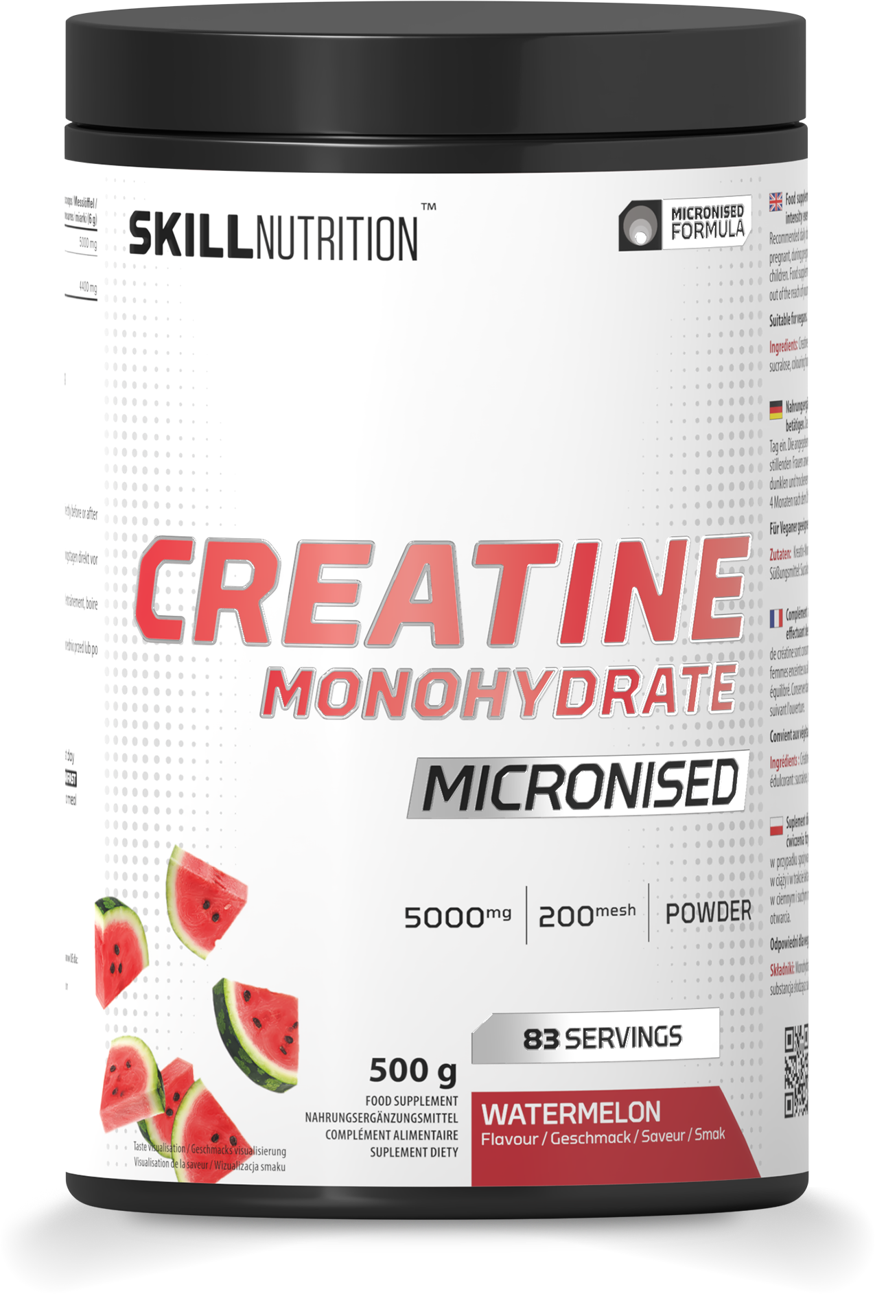 Micronised Creatine Monohydrate Flavoured, Watermelon - 500g - Watermelon