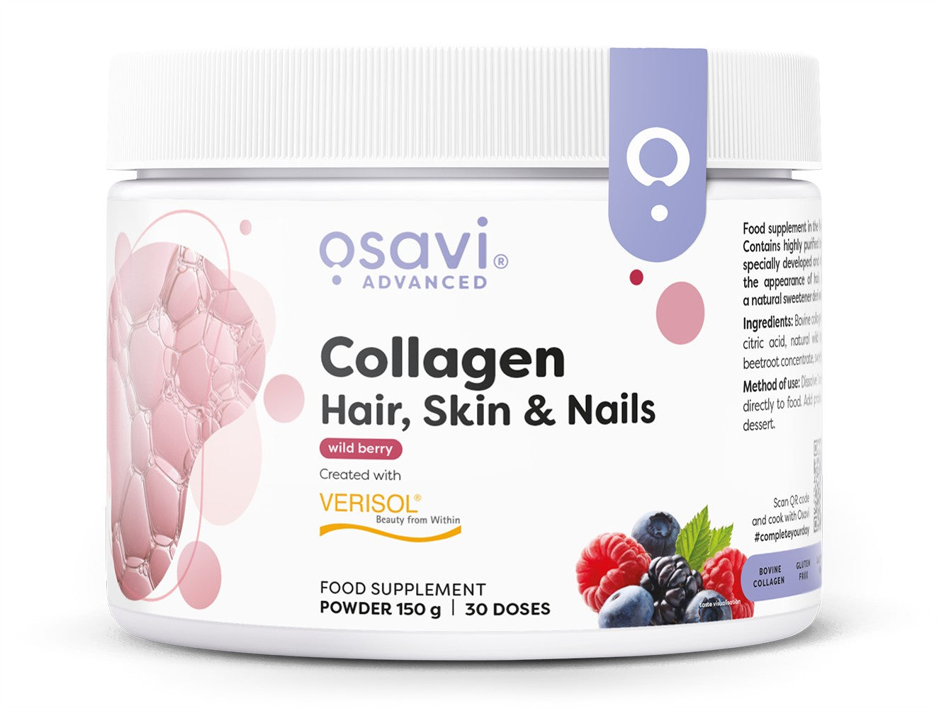Collagen Peptides (Hair Skin & Nails), Wild Berry - 150g