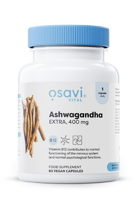 Ashwagandha Extra, 400 mg - 60 vegane Kapseln