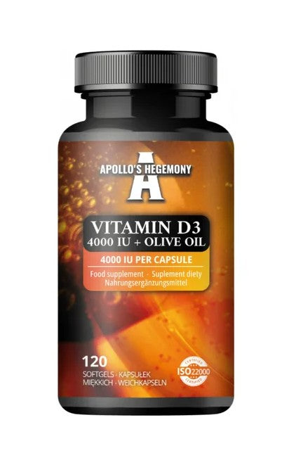 Vitamin D3 4000 IE + Olivenöl – 120 Softgels