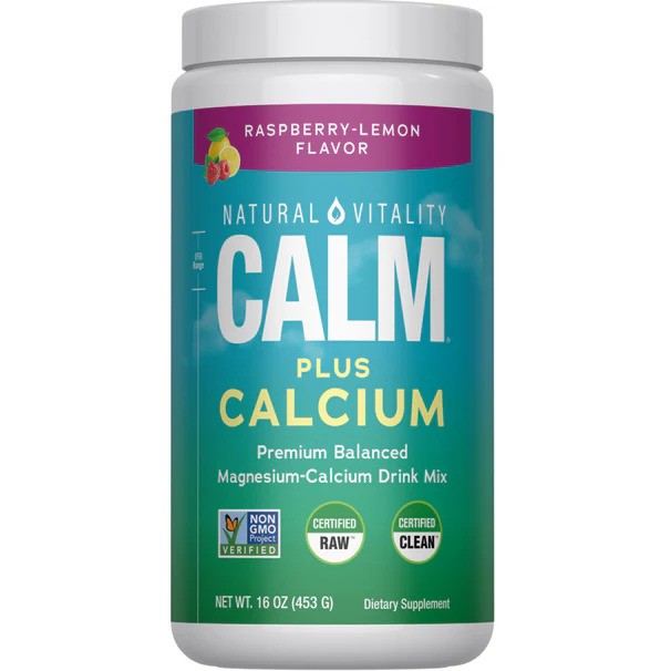 Natural Calm Plus Calcium, Raspberry Lemon - 453g