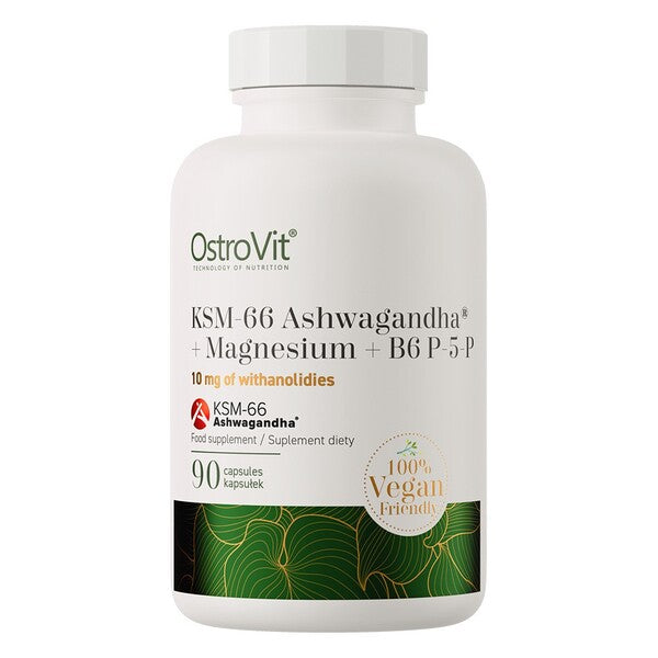 KSM-66 Ashwagandha + Magnesium + B6 P-5-P - 90 caps
