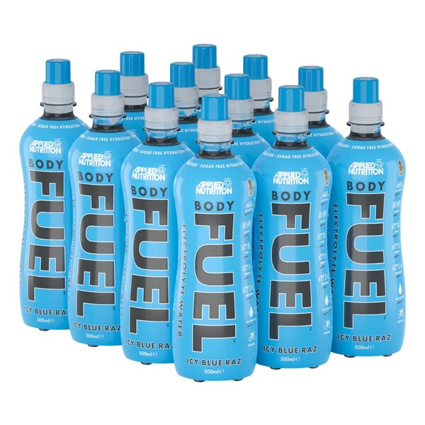 Bodyfuel Electrolyte & Vitamin Water, Icy Blue Raz - 12 x 500 ml. - Icy Blue Raz