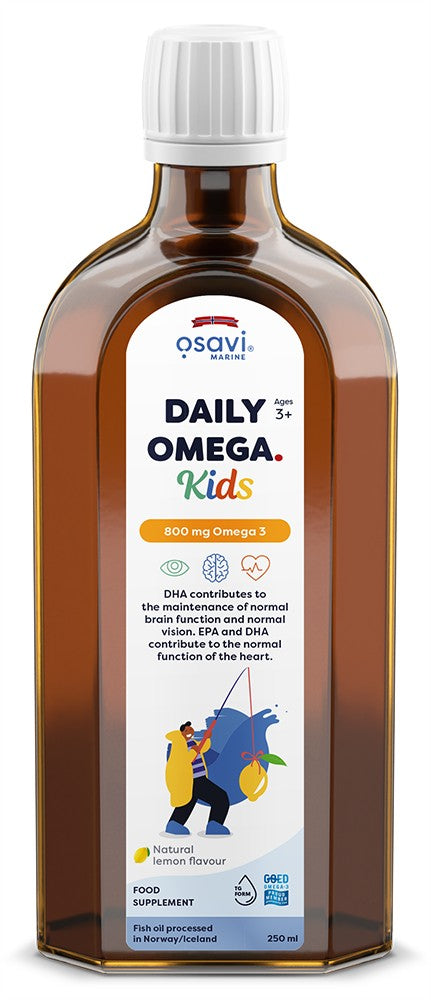 Daily Omega Kids, 800mg Omega 3 (Natural Lemon) - 250 ml.