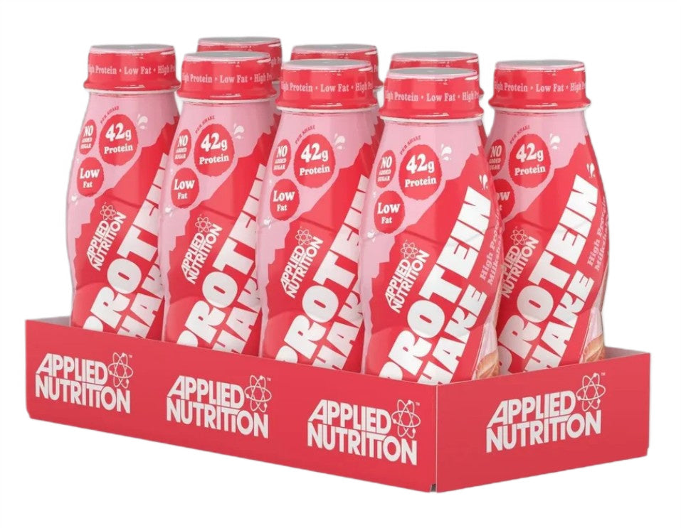 High Protein Shake, Strawberries & Cream - 8 x 500 ml. - Strawberries & Cream