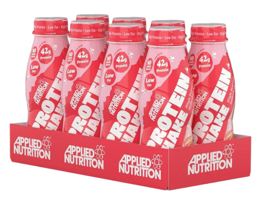 High Protein Shake, Strawberries & Cream - 8 x 500 ml. - Strawberries & Cream