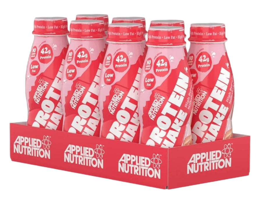High Protein Shake, Strawberries & Cream - 8 x 500 ml. - Strawberries & Cream