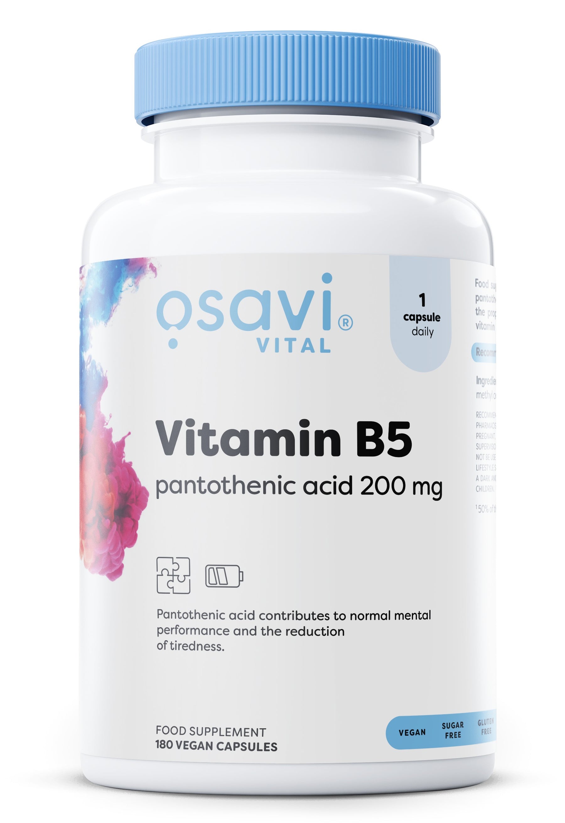 Vitamin B5 Pantothenic Acid, 200mg - 180 vegan caps