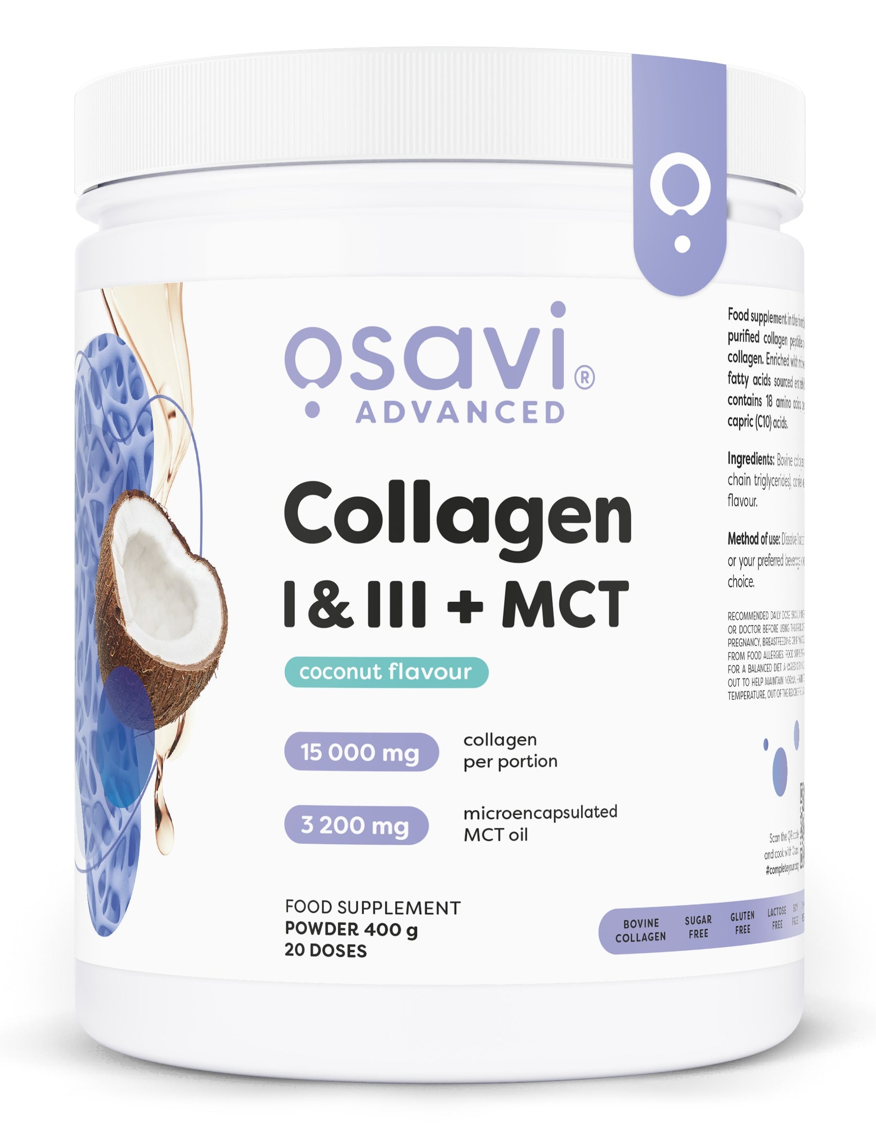 Collagen I & III + MCT, Coconut - 400g