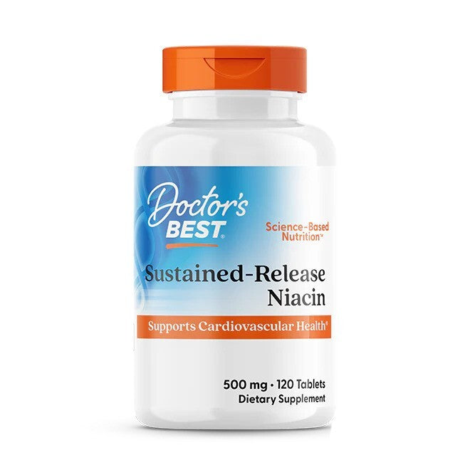 Sustained - Release Niacin, 500mg - 120 tablets
