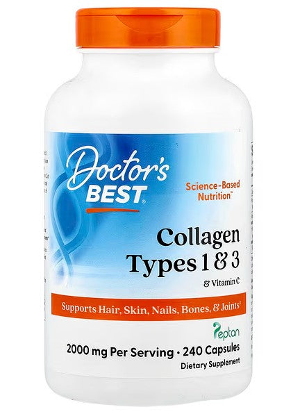 Collagen Types 1 and 3 with Vitamin C - 240 caps