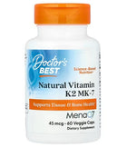 Natural Vitamin K2 MK7 with MenaQ7, 45mcg - 60 vcaps