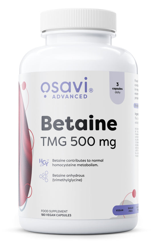 Betain, TMG 500mg - 180 vegane Kapseln