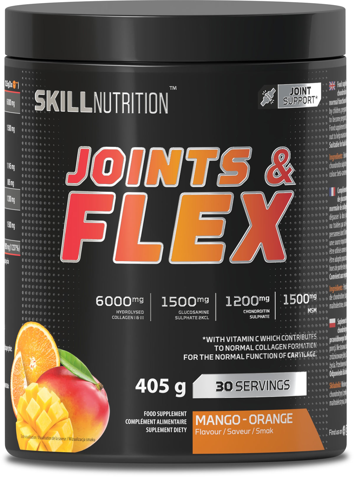 Joints & Flex Powder, Mango-Orange - 405g - Mango-Orange