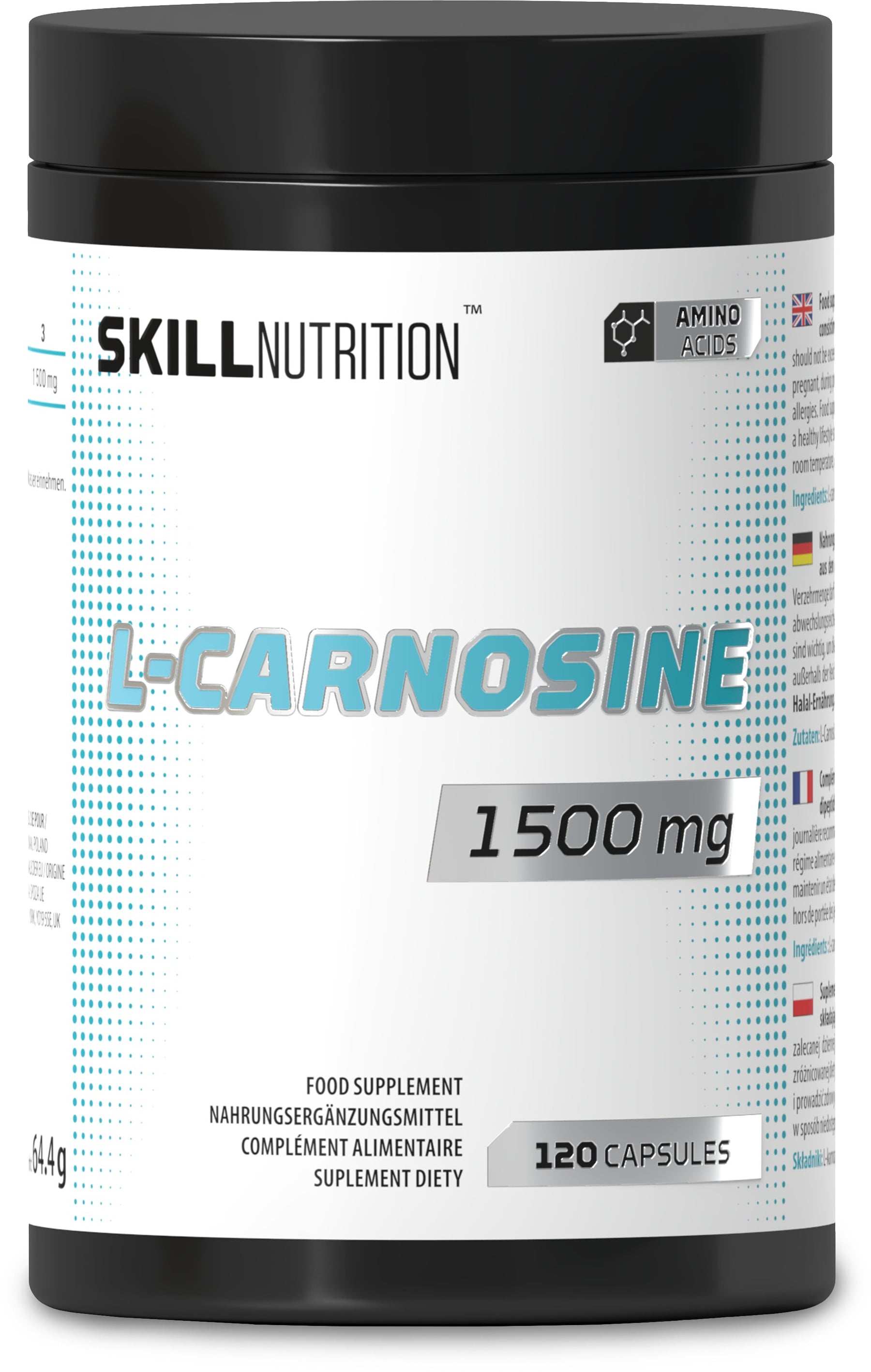 L-Carnosine, 1500mg - 120 vegan caps