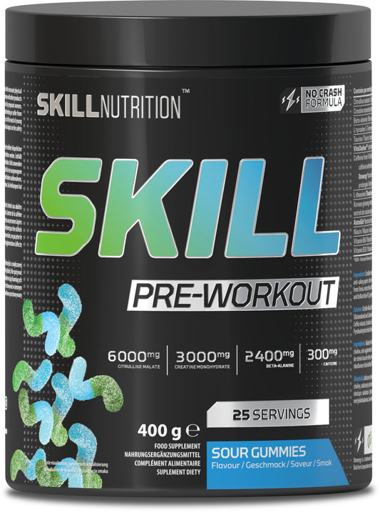 Skill Pre-Workout, Sour Gummies - 400-412g - Sour Gummies